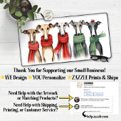 Cute Greyhounds in Winter Scarts