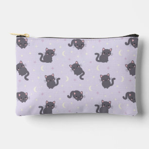 Cute Grijze Kat Paarse Ritssluiting Zakje Etui