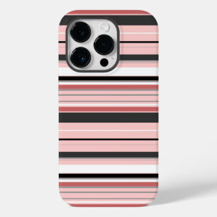 Cute grijze roze strepen Case-Mate iPhone 14 pro hoesje