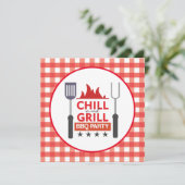 Cute grill chill invitation soirée barbecue (Debout devant)