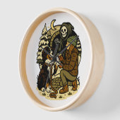 Cute Grim Reaper Girl and Dog Spooky Forest Night (Hoek)