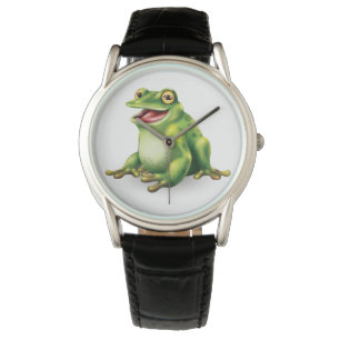Cute Grinning Frog Watch Horloge