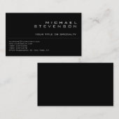 Cute Gris clair Noir tendance Carte de visite chic (Devant / Derrière)