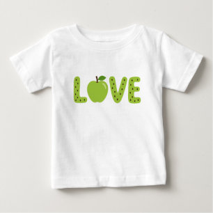 Cute Groene Appel LIEFDE Kids T-Shirt