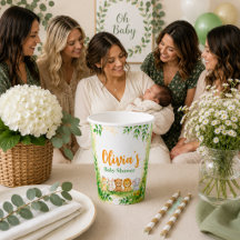 Cute Groene Botanische Jungle Dieren Baby Shower