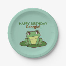 Cute Groene Kikker Gelukkige Verjaardag Feest Papi