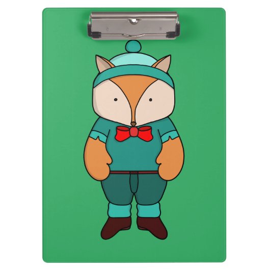 Cute groene vos klembord (Voorkant)