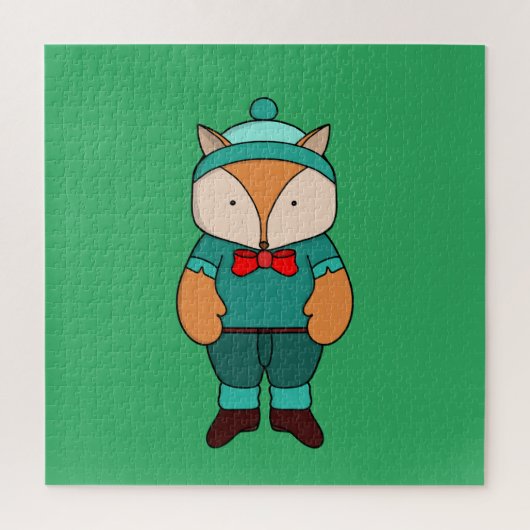 Cute groene vos legpuzzel (Verticaal)