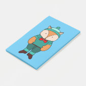 Cute groene vos post-it® notes (Schuin)