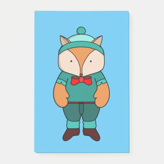 Cute groene vos post-it® notes (Voorkant)