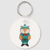 Cute groene vos sleutelhanger (Achterkant)