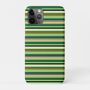 Cute groene witte strepen iPhone 11 pro hoesje
