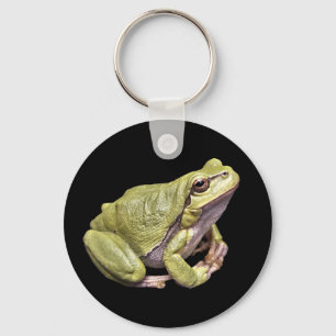 Cute Groene Zen Kikker Meditatieve Boomkikker Zwar Sleutelhanger