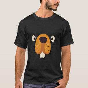 Cute Grondhoofd Gezicht Shirt Groundhog Day 2025