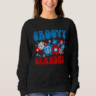 Cute Groovy GrandMa American 4th of July Matching Trui