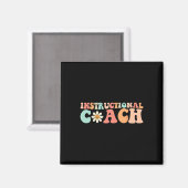 Cute Groovy Instructional Coach Crew Retro Terug n Magneet (Voorkant / Achterkant)