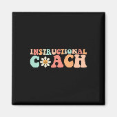Cute Groovy Instructional Coach Crew Retro Terug n Magneet (Voorkant)
