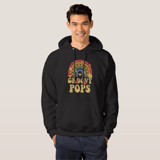 Cute Groovy Pops  Retro Groovy Rainbow Hoodie (Voorkant volledig)