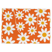 Cute Groovy Retro Daisy Groot Cadeauzakje (Achterkant)