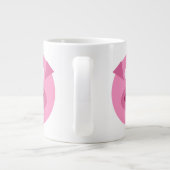 Cute gros gros cochon rose caricature géant tasse  (Dos)