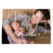 Cute grote baby's eerste kerstcadeautas large cadeautasje (Voorkant)