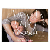 Cute grote baby's eerste kerstcadeautas large cadeautasje (Achterkant)