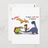 Cute Group of Dinosaurs Rawr betekent dat we van j Briefkaart (Voorkant / Achterkant)