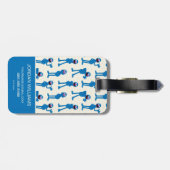 Cute Grover Pattern Bagagelabel (Achterkant horizontaal)