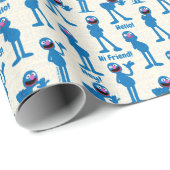 Cute Grover Pattern Cadeaupapier (Rol Hoek)