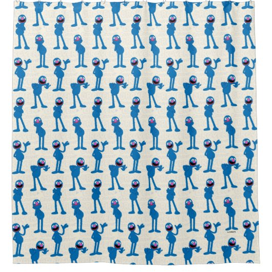 Cute Grover Pattern Douchegordijn (Voorkant)