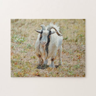 Cute Gruff Billy Goat Boerderij Puzzle Legpuzzel