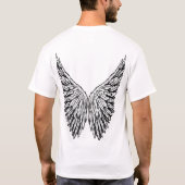 Cute Guardian Angel's Wing(s) Art (T-shirt) T-Shir T-shirt (Achterkant)