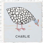 Cute Guinea Fowl Personnalisé<br><div class="desc">Un guinéen amusant pour vous faire sourire. Modifiez le nom pour customiser. Art original de Nic Squirrell.</div>