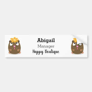 Cute guinea pig cartoon illustratie bumpersticker