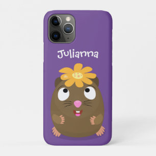 Cute guinea pig cartoon illustratie iPhone 11 pro hoesje