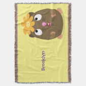 Cute guinea pig cartoon illustratie deken (Voorkant Verticaal)