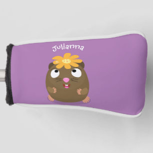 Cute guinea pig cartoon illustratie golfheadcover