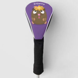 Cute guinea pig cartoon illustratie golfheadcover