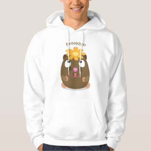 Cute guinea pig cartoon illustratie hoodie