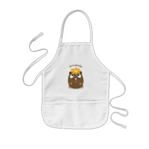 Cute guinea pig cartoon illustratie kinder schort
