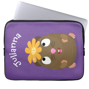 Cute guinea pig cartoon illustratie laptop sleeve