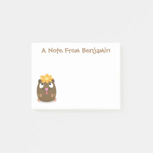 Cute guinea pig cartoon illustratie post-it® notes