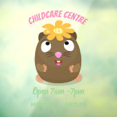 Cute guinea pig cartoon illustratie raamsticker (Vel 3)