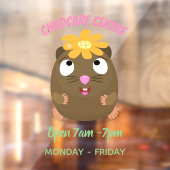 Cute guinea pig cartoon illustratie raamsticker (Vel 2)