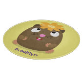 Cute guinea pig cartoon illustratie snijplank (Hoek)