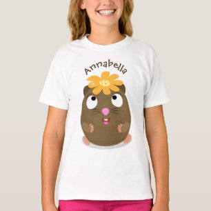 Cute guinea pig cartoon illustratie t-shirt