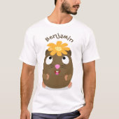 Cute guinea pig cartoon illustratie t-shirt (Voorkant)