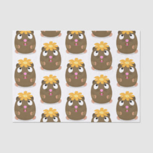 Cute guinea pig cartoon illustratie tissuepapier