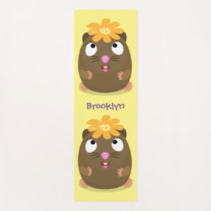 Cute guinea pig cartoon illustratie yogamat