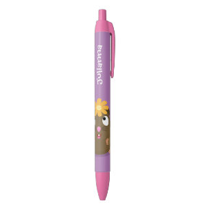 Cute guinea pig cartoon illustratie zwarte inkt pen